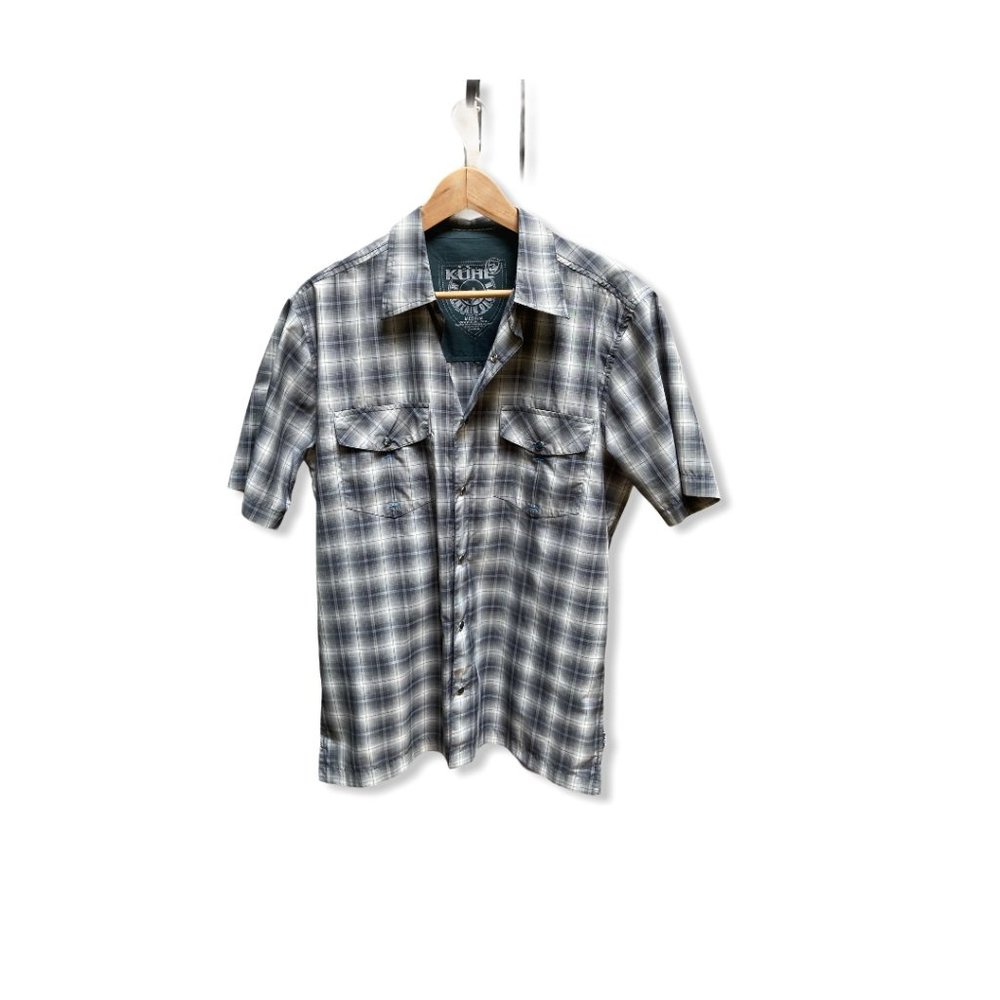 Kuhl Plaid Button down Short Sleeve Shirt